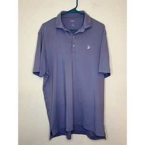 Johnnie-O Polo Shirt Mens Large Purple Short Sleeve Golf Casual Collared